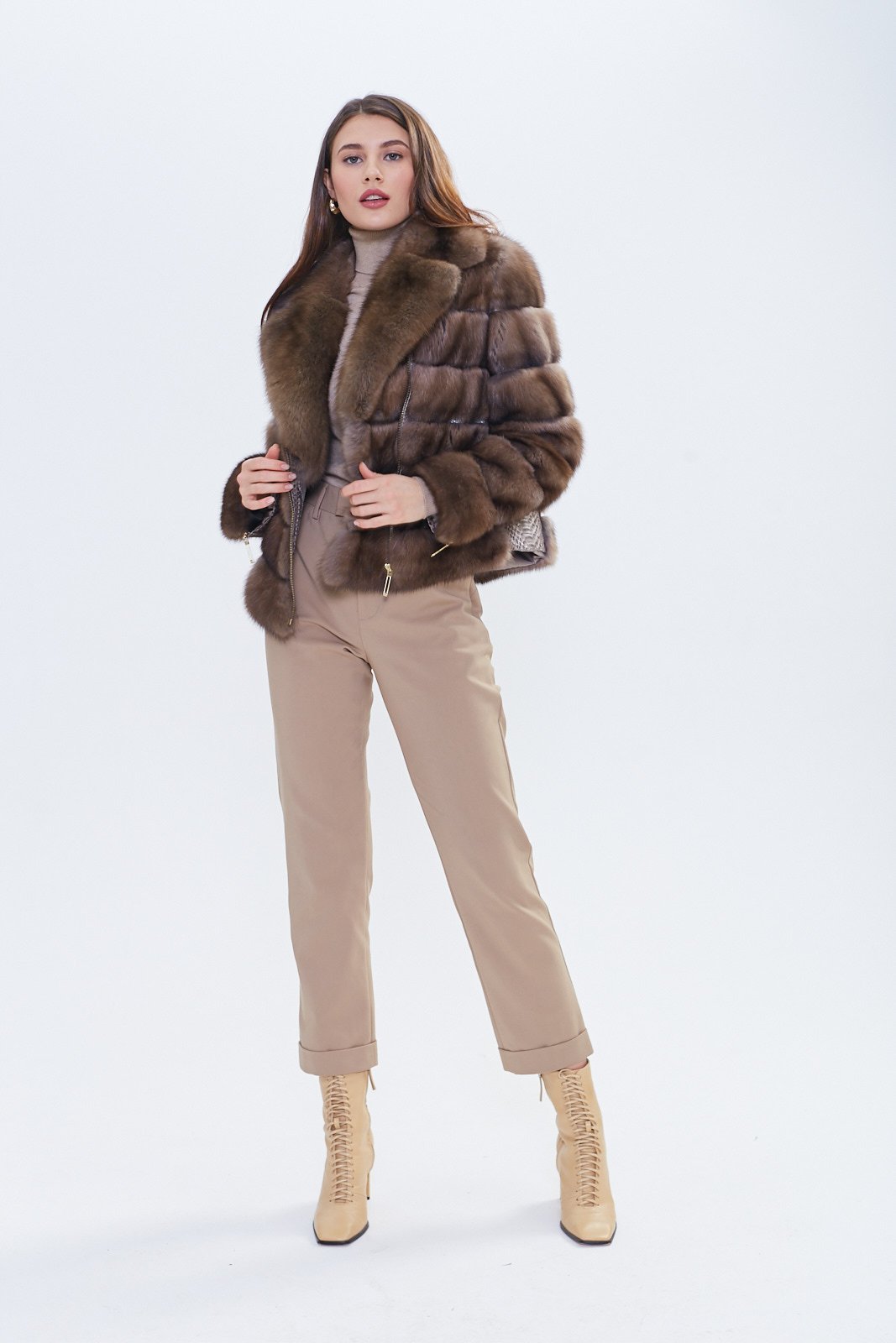 Luxury Russian Sable Fur Jacket with Shawl Collar – Handmade Designer Jacket | ROYAL FURS - Image 6