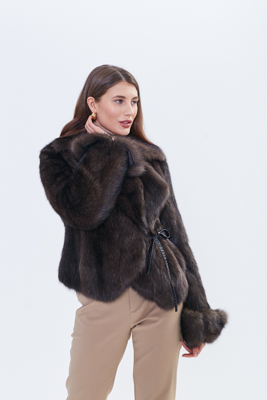 Luxury Russian Sable Fur Jacket – Handmade Bespoke Short Sable Jacket - Image 6