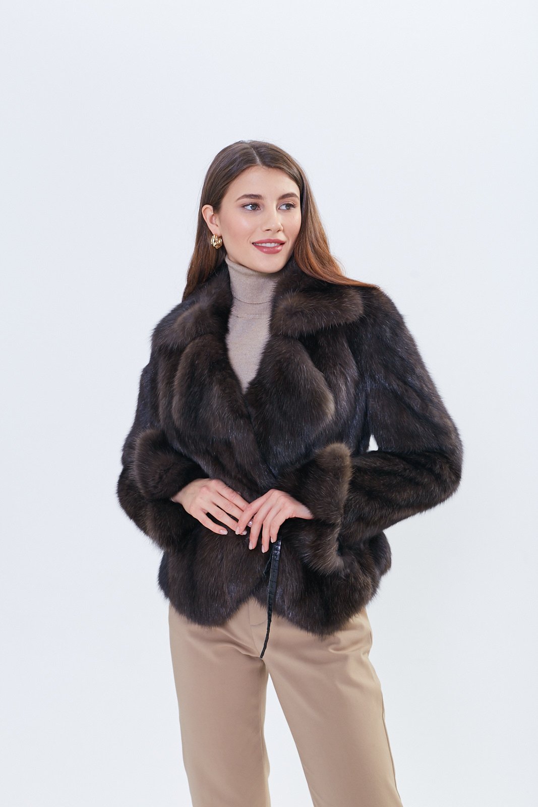 Luxury Russian Sable Fur Jacket – Handmade Bespoke Short Sable Jacket - Image 2