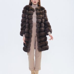 Russian Barguzin Sable Fur Coat handcrafted from premium natural Barguzin sable by ROYAL FURS