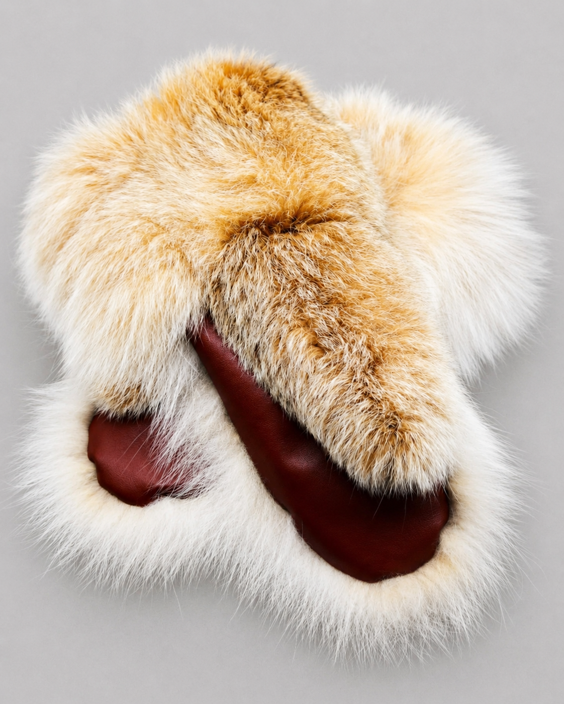 Long Extreme Cold Lynx Fur Mittens with Leather Palms - Image 5