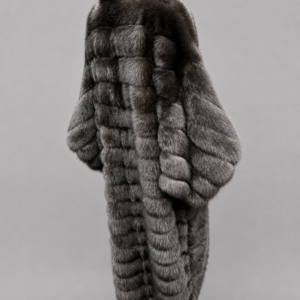 Luxury Dark Russian Barguzin Sable Fur Coat handcrafted from premium natural dark Barguzin sable by ROYAL FURS