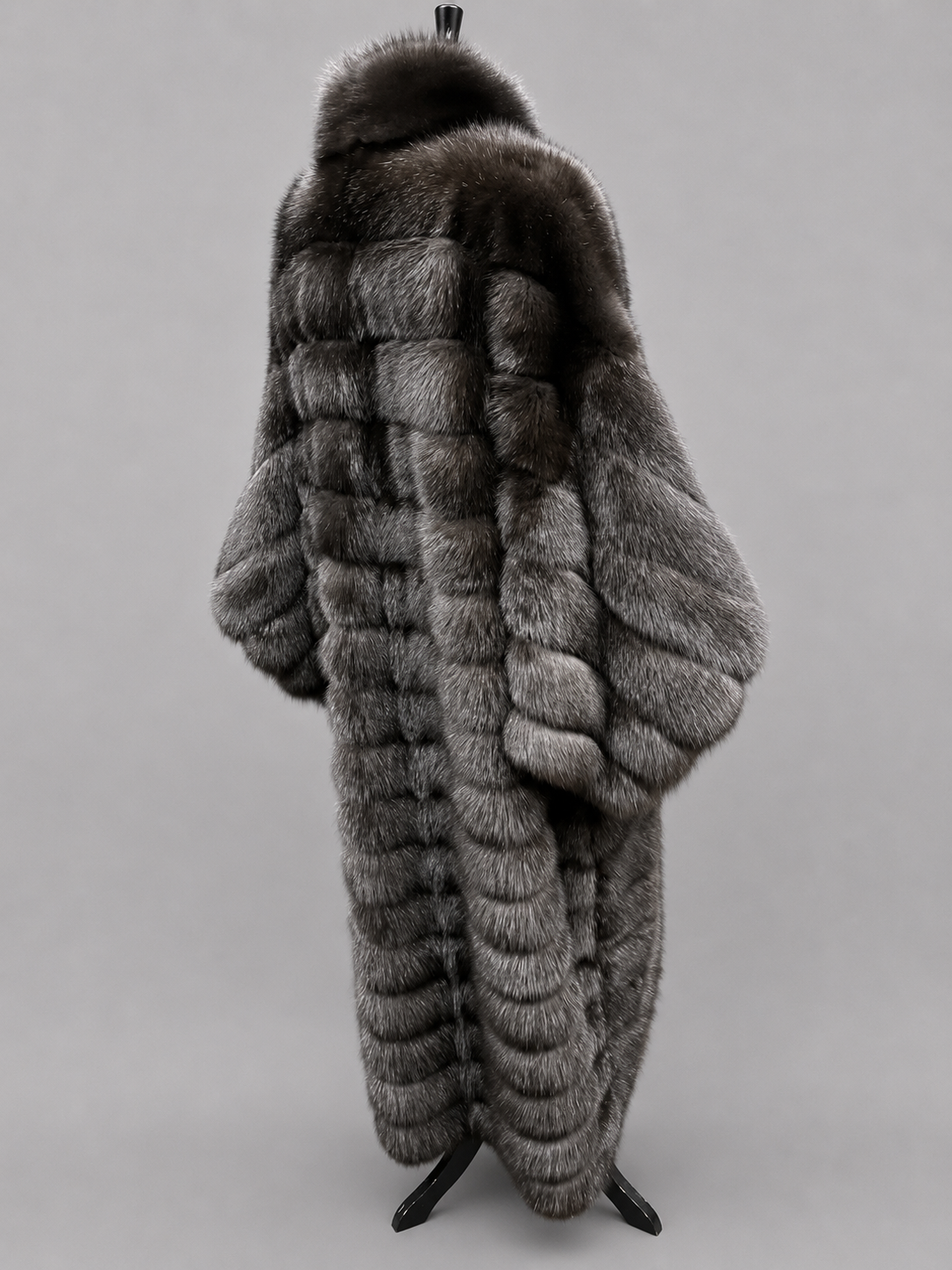 Luxury Dark Russian Barguzin Sable Fur Coat handcrafted from premium natural dark Barguzin sable by ROYAL FURS