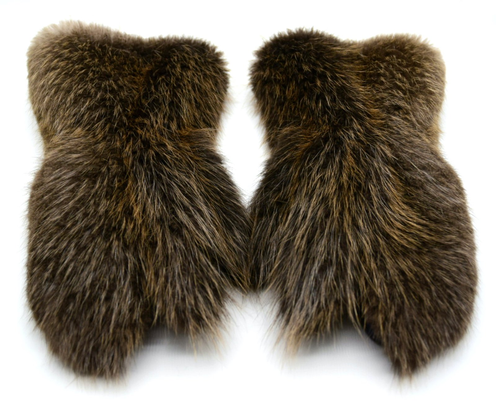 Long Beaver Fur Trigger Mittens - Image 2