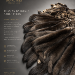 Premium Russian Barguzin Sable Pelts individually selected for luxury fur garments and bespoke projects