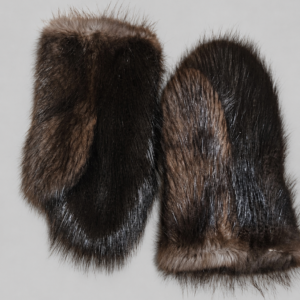 Handcrafted Full Beaver Fur Mittens made entirely from premium natural beaver fur for exceptional warmth and luxurious winter comfort.