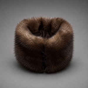 Handcrafted natural beaver fur headband with a soft, luxurious texture and elegant winter design for exceptional warmth and comfort.