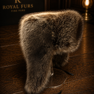 Luxury Canadian raccoon fur hat handcrafted from premium natural Canadian raccoon fur for exceptional warmth and timeless winter style.
