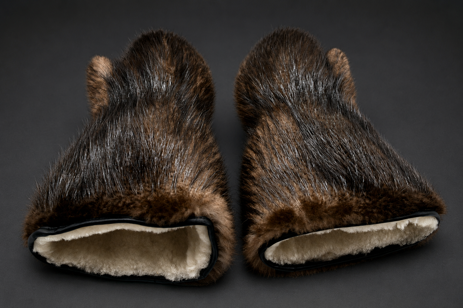 Long Extreme Cold Beaver Fur Mittens - Image 5