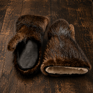 Long Extreme Cold Beaver Fur Mittens