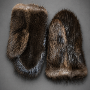 Handcrafted Full Beaver Fur Mittens made entirely from premium natural beaver fur for exceptional warmth and luxurious winter comfort.