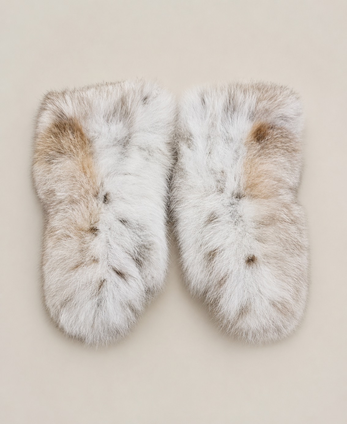Long Extreme Cold Lynx Fur Mittens with Leather Palms - Image 8