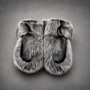 Handcrafted Silver Fox Fur Mittens made from premium natural silver fox fur for exceptional warmth, comfort, and elegant winter style.