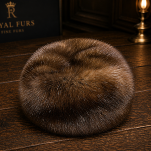Luxury Russian sable fur beret handcrafted from premium natural sable for timeless elegance and everyday comfort.