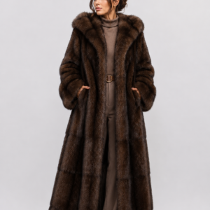 Luxury Russian Sable Fur Coat with Hood – Full Length Handmade Fur Coat | Royal Furs
