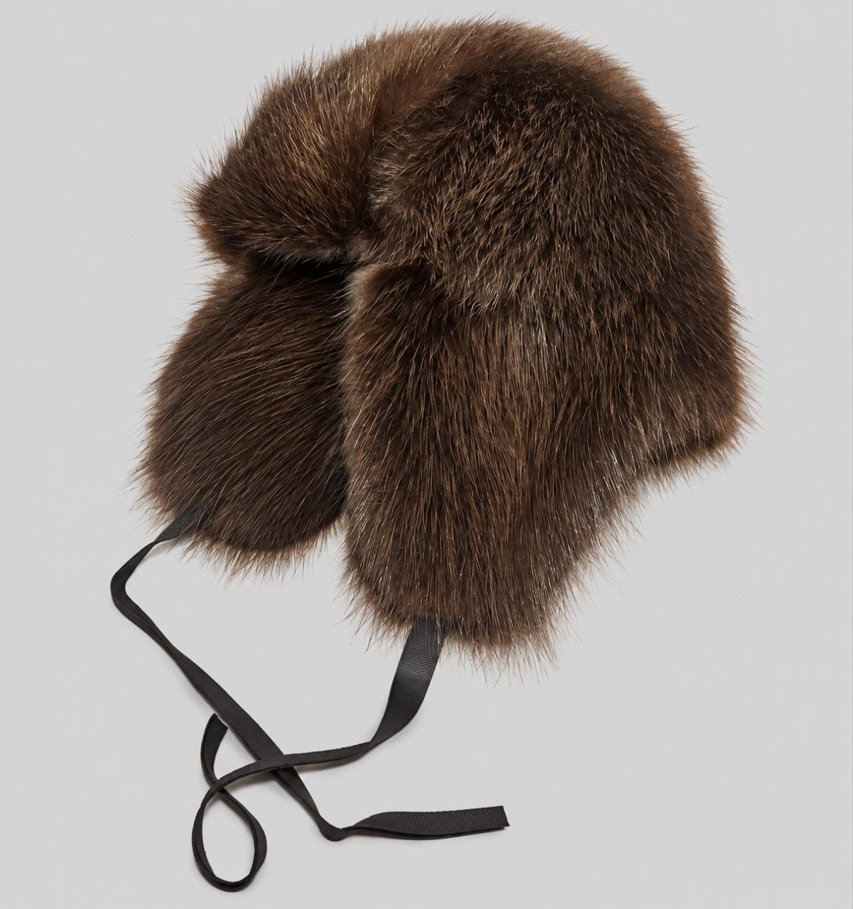 Men’s Natural Beaver Fur Ushanka Hat – Luxury Winter Trapper Hat - Image 6