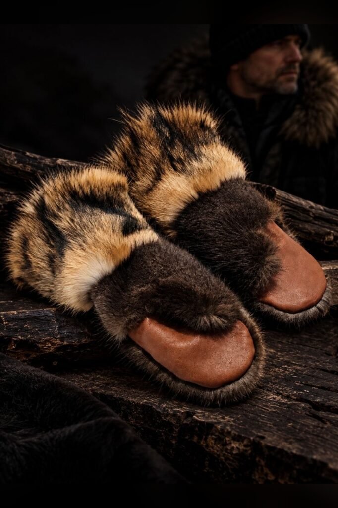 Men's Beaver and Coyote Fur Mittens – ROYAL FURS